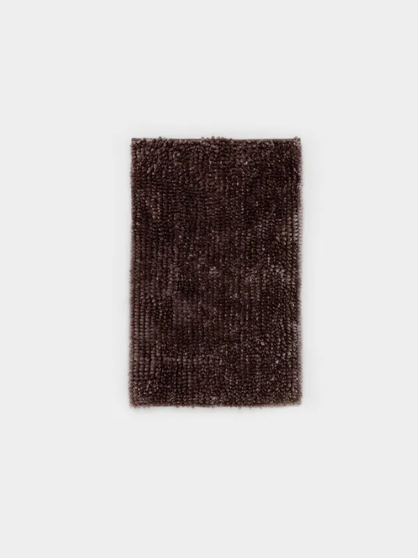 Mat, 50x80 cm, anti-slip, polyester, brown, Fluff, image-0