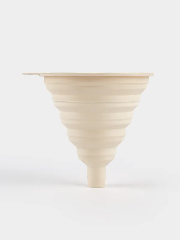 Funnel, 12x11 cm, folding, silicone, cream, Manny, image-2
