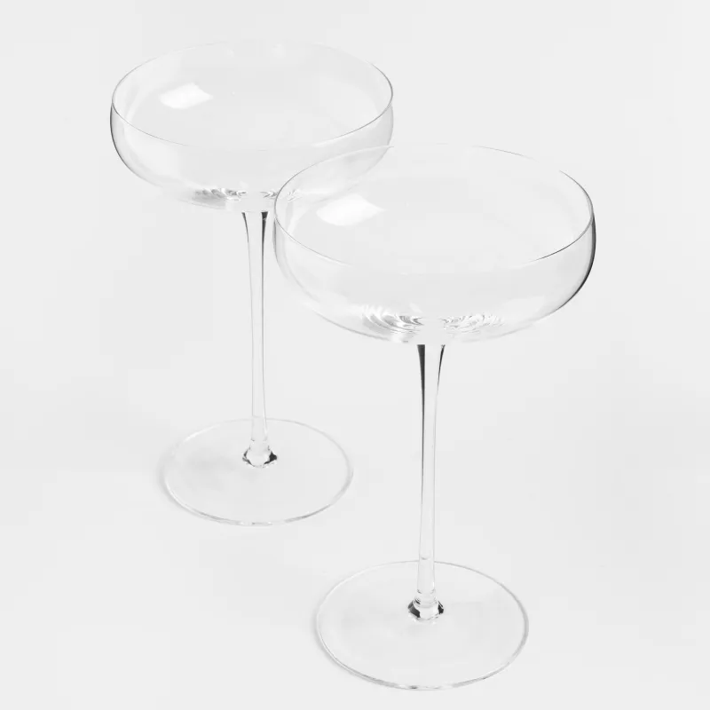 Champagne coupe glass, 250 ml, 2 pcs, crystal glass, Ferentino, image-2