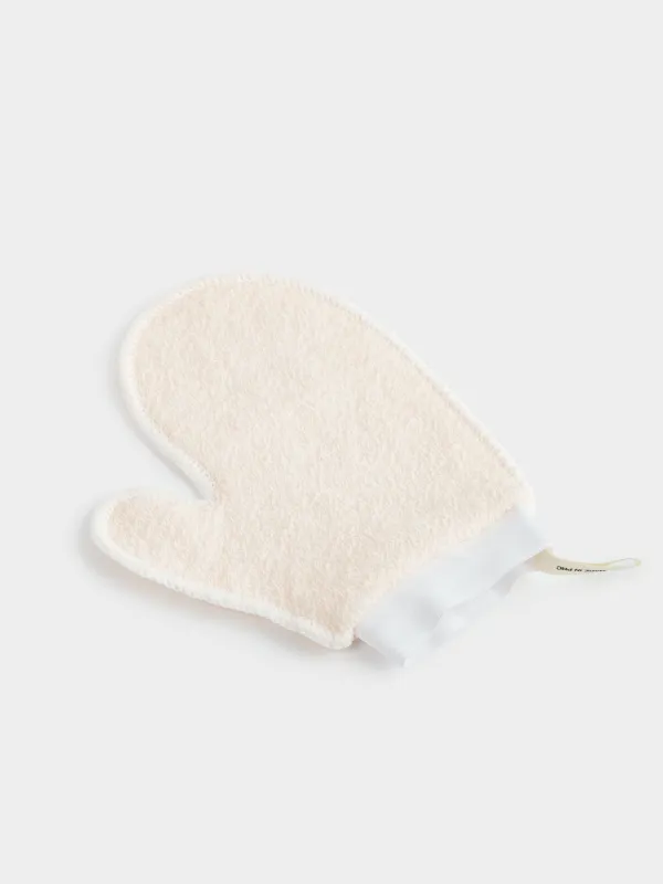 Body washcloth, 20x16 cm, nylon / cotton, beige, Unique spa, image-2