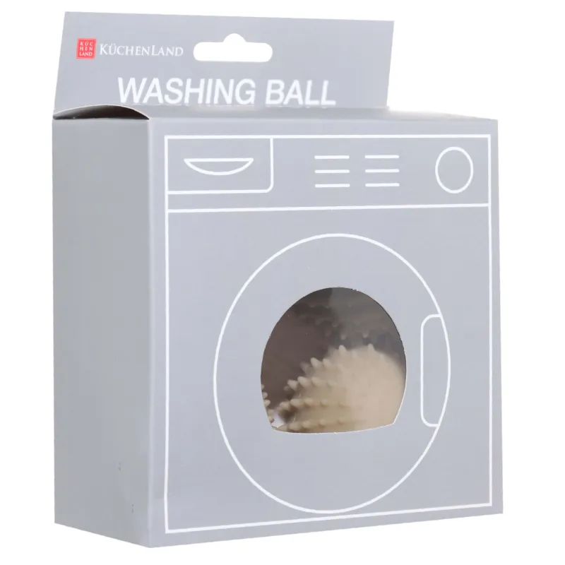 Washing ball, 6 cm, 4 pcs, PVC, beige, Circle, Washing ball, image-3