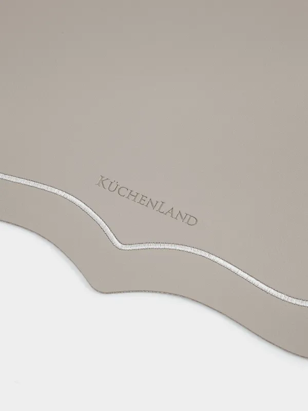 Placemat, 38x38 cm, PVC / polyester, curly, beige, Vintage, Rock vintage, image-2