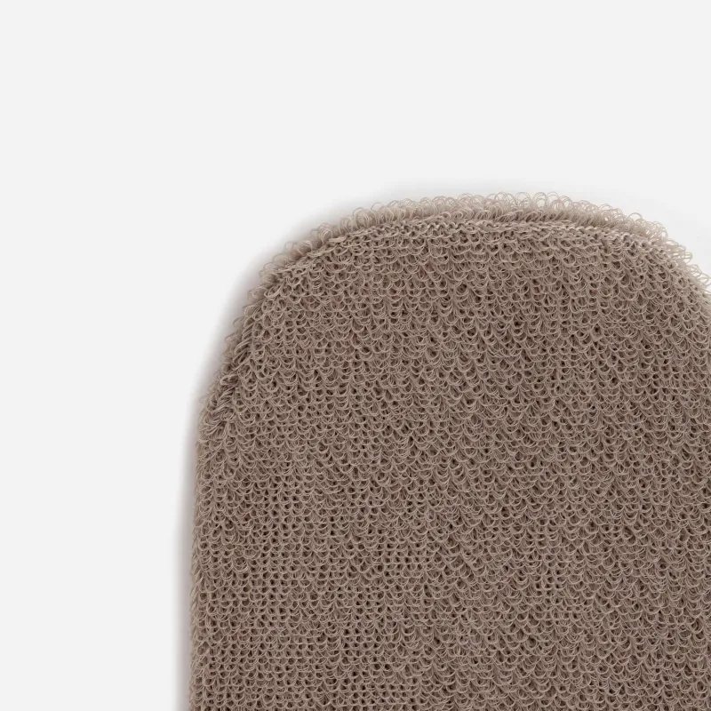 Body washcloth, 22x12 cm, exfoliating, polyethylene, beige, Showy, image-1