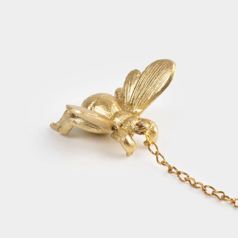 Tea strainer, 5 cm, polyresin / metal, golden, Bee, Honey, image-3