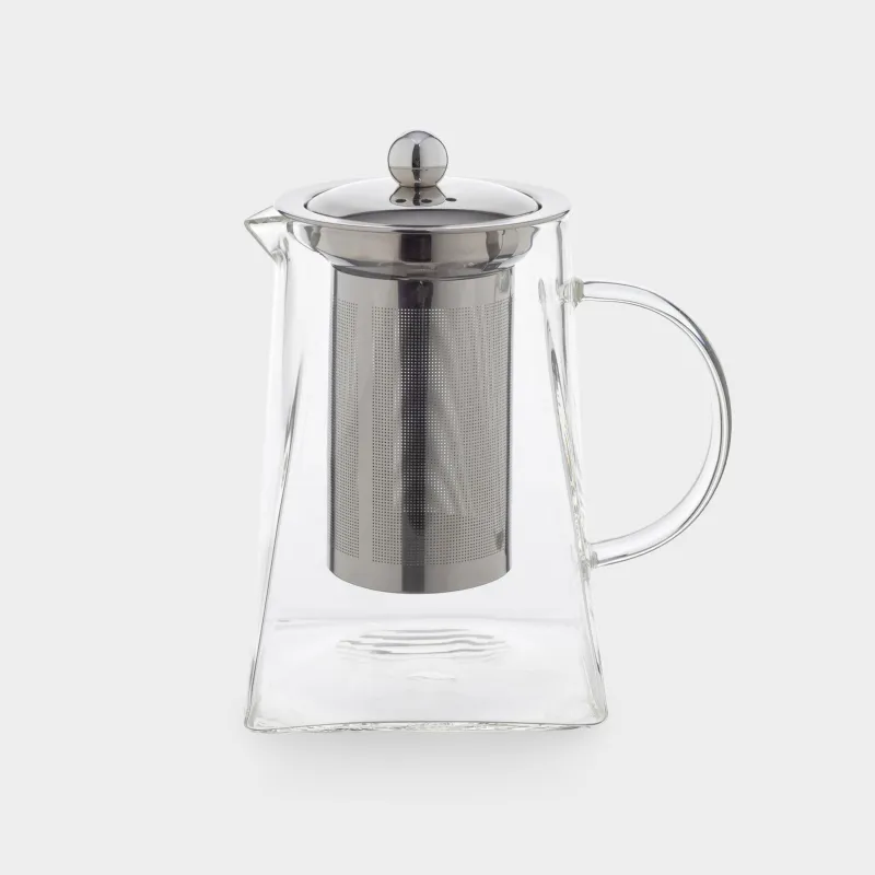 Teapot, 860 ml, glass B/steel, Pyramid