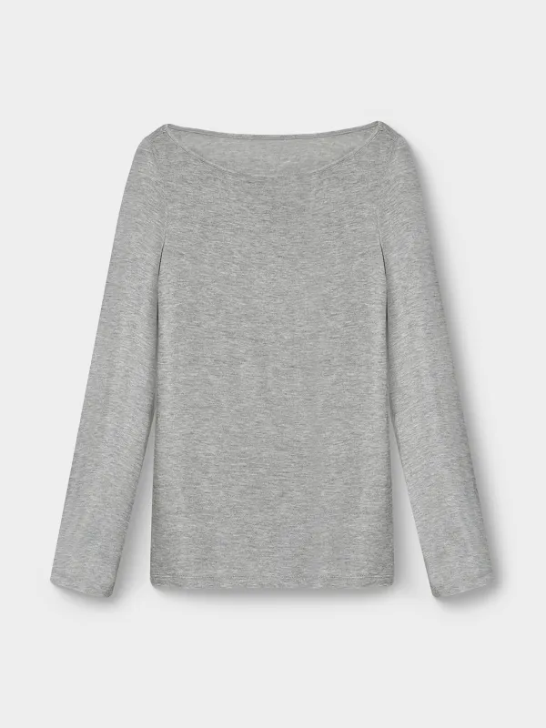Women's longsleeve, homewear, size S, viscose, grey, Cristy, image-8