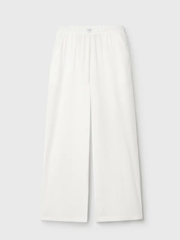 Women's trousers, homewear, size S, cotton, white, Stripes, Leticia, image-7