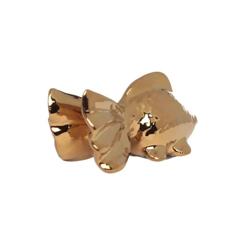 Figurine, 5 cm, porcelain P, golden, Fish, Goldfish, image-2