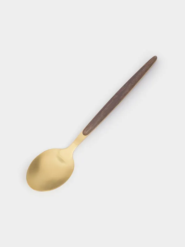 Tea spoon, 2 pcs, steel / plastic, golden, matte, Oslo gold, image-2