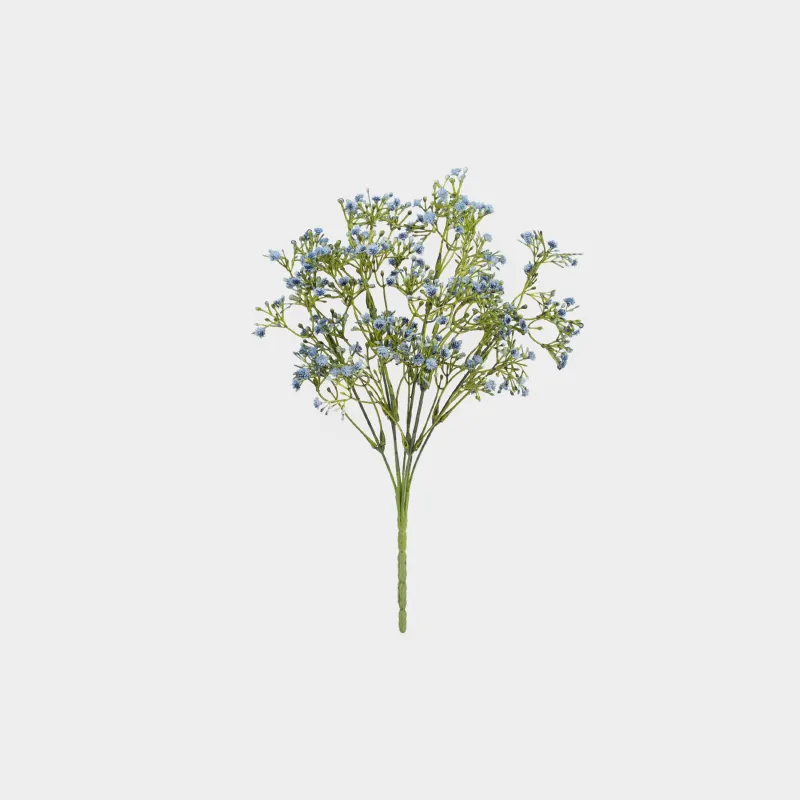 Decorative branch, 35 cm, plastic, Blue gypsophila, Flower garden