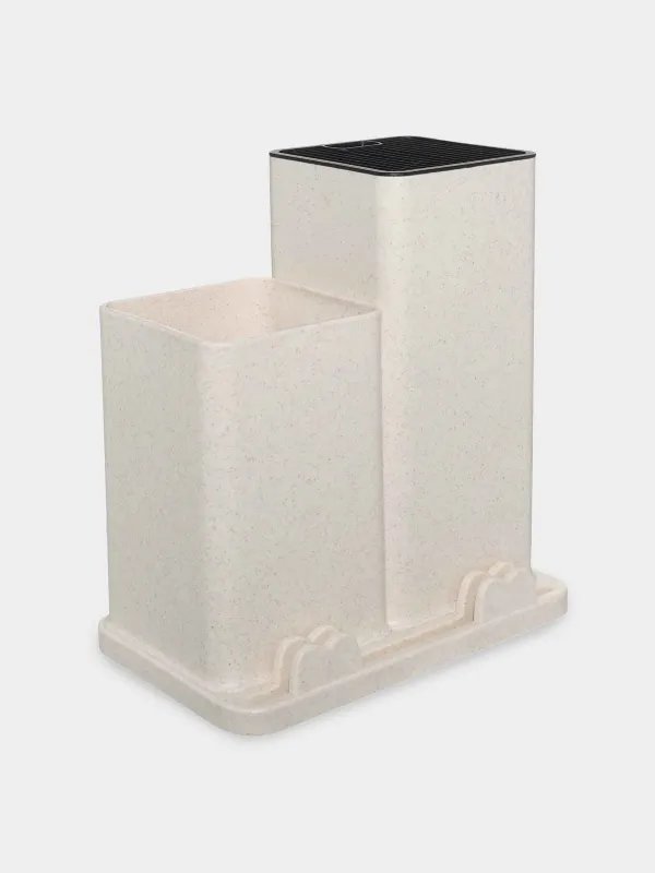 Stand for knives and kitchen accessories, 23 cm, 2 units, plastic, milk, Speck-light, image-2