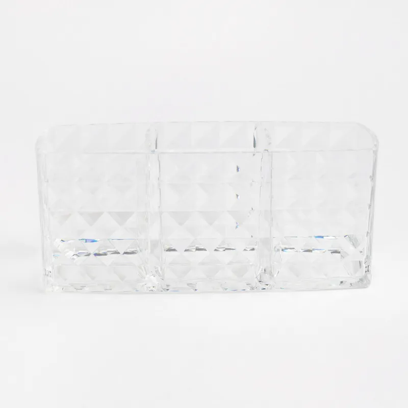 Cosmetics organizer, 19x8 cm, 3 compartments, plastic, Kandy, image-1