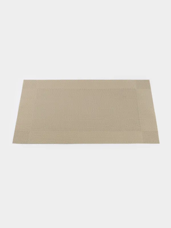 Placemat, 30x45 cm, PVC / polyester, rectangular, beige, Mats, image-1
