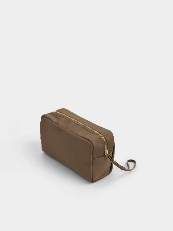 Makeup bag, 23x13 cm, polyester, brown, Mantle, image-2