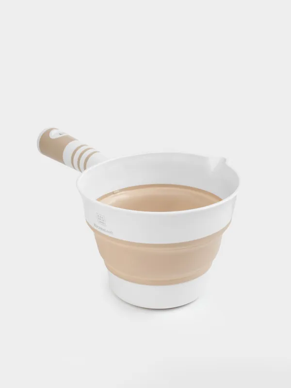 Saucepan, 15 cm, 1 L, foldable, plastic / rubber, beige, Foldaway, image-3