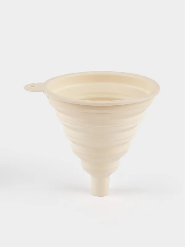 Funnel, 12x11 cm, folding, silicone, cream, Manny, image-1