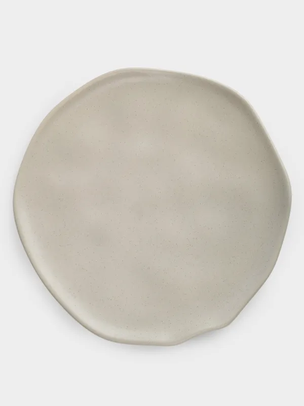 Dinner plate, 27 cm, ceramic, beige, Crumpled effect, Crumple creme, image-0