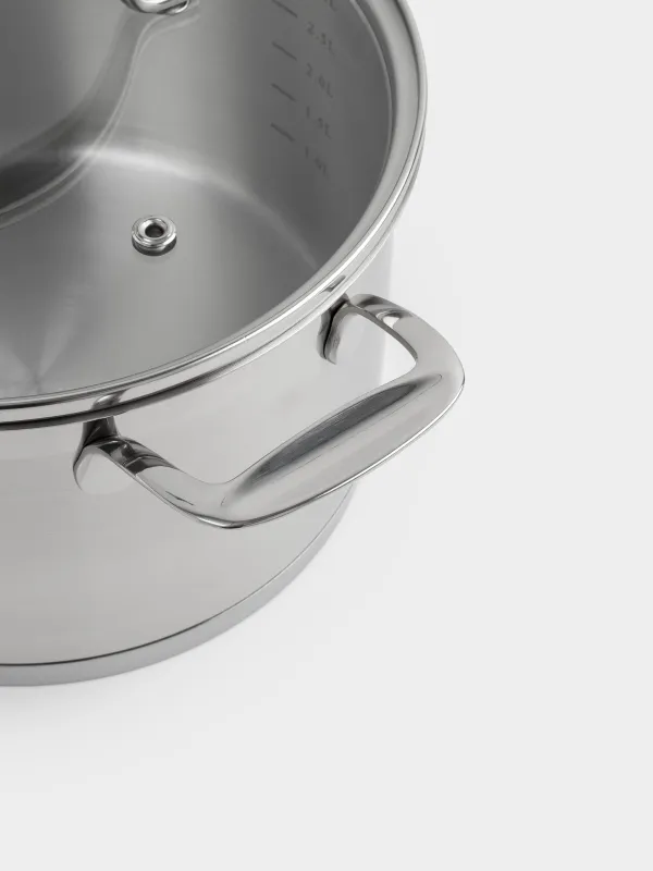 Pot, 20 cm, 3.5 l, with lid, Silver Stone, image-6