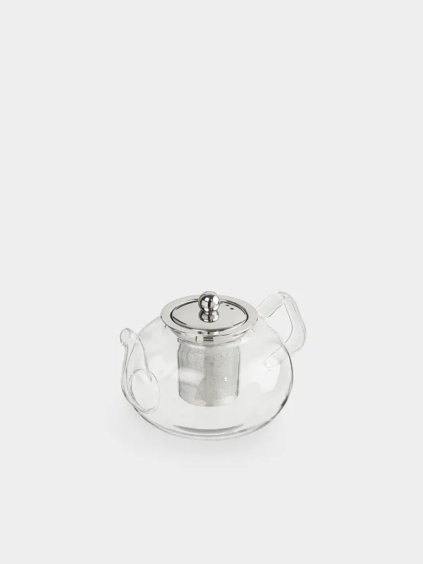 Teapot, 850 ml, B/steel glass, Classic, image-1