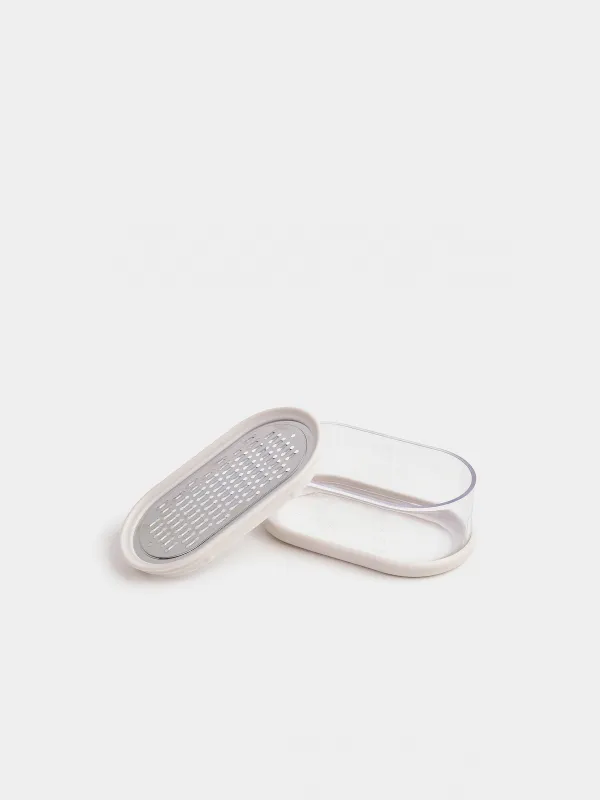 Grater, 14x8 cm, with container, steel/plastic, Dairy, Soft kitchen, image-4