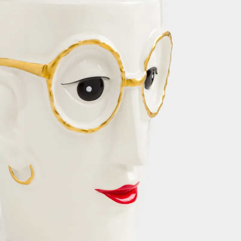 Mug, 500 ml, Ceramic, Woman with glasses, Girls, image-6