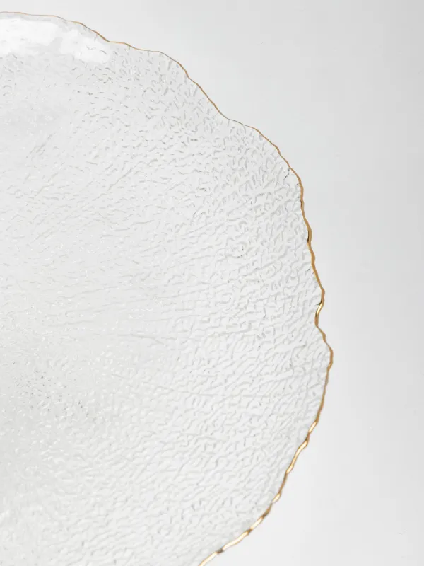 Dish on a leg, 27x12 cm, glass, with golden edging, Berg, image-3