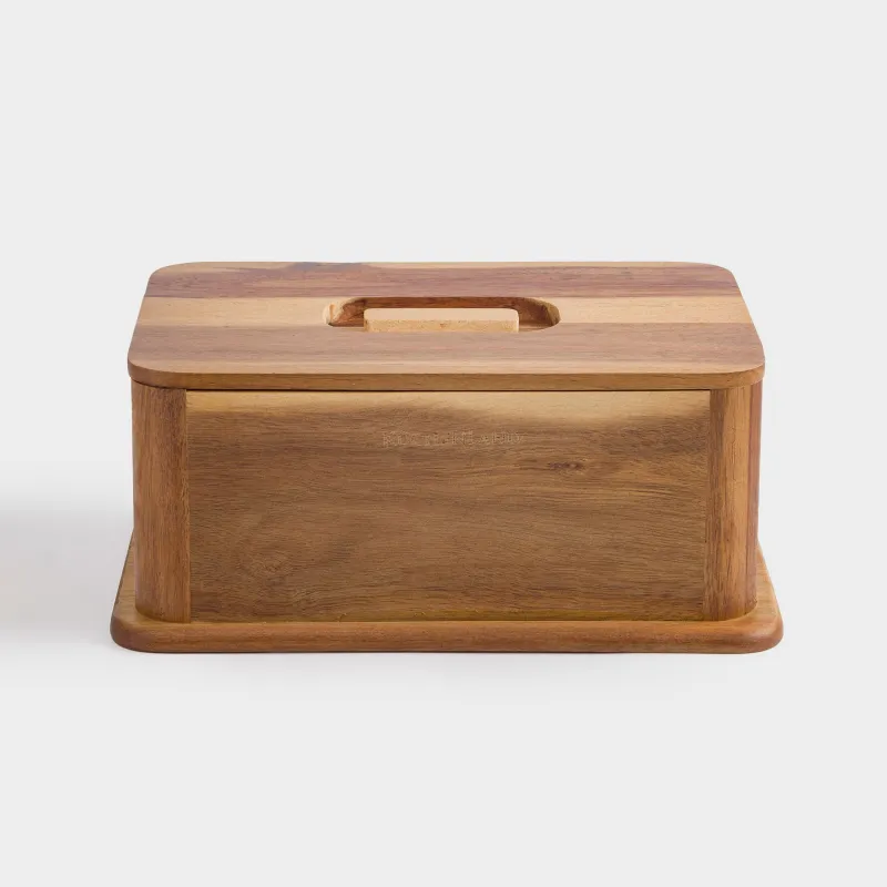 Bread box, 30x20x13 cm, wood, rectangular, Noble tree