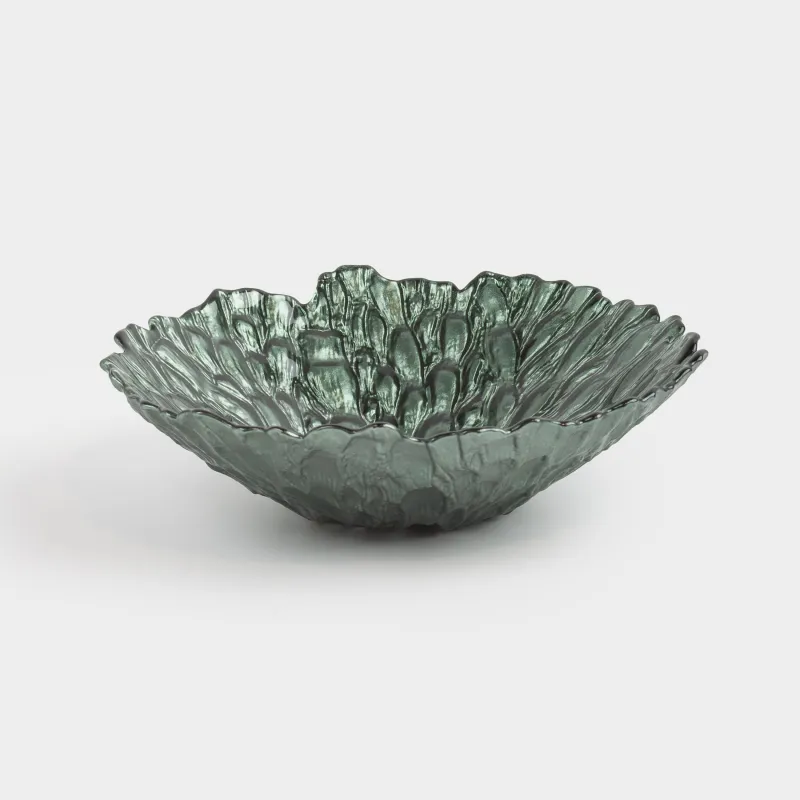 Fruit bowl, 23x6 cm, glass R, green, Pion color