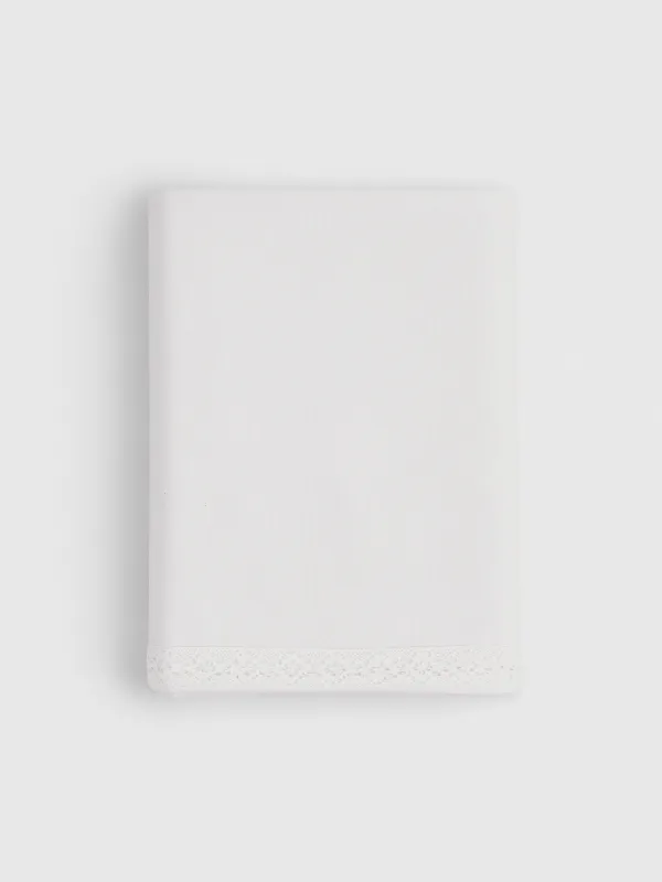 Tablecloth, 160x160 cm, with PU coating, polyester/viscose/linen, white, Lace, Comely lace, image-7