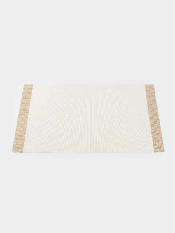 Placemat, 30x45 cm, PVC, rectangular, sand-white, Stripes, Solid, image-1