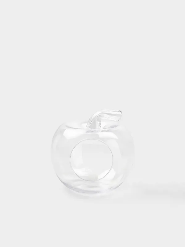 Candy bowl, 21x19 cm, glass, Apple, Clear, image-0