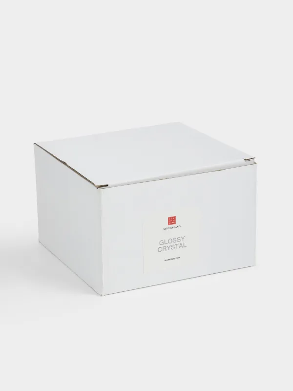 Jewelry box, 12x12 cm, glass, mirror, Silver crystals, Glossy crystal, image-5