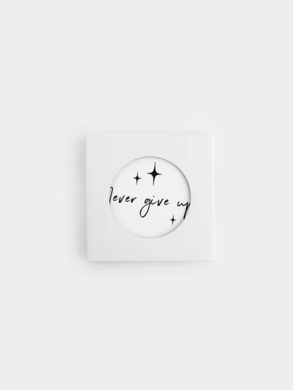 Coaster, 11 cm, ceramic / cork, round, White, Scroll, image-4