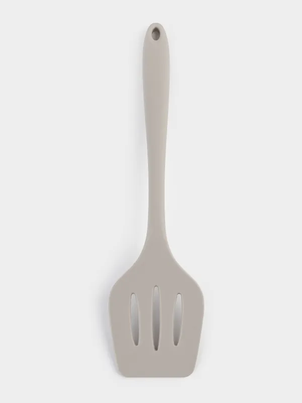 Spatula, 31 cm, with slits, silicone / nylon, beige, Benefit, image-0