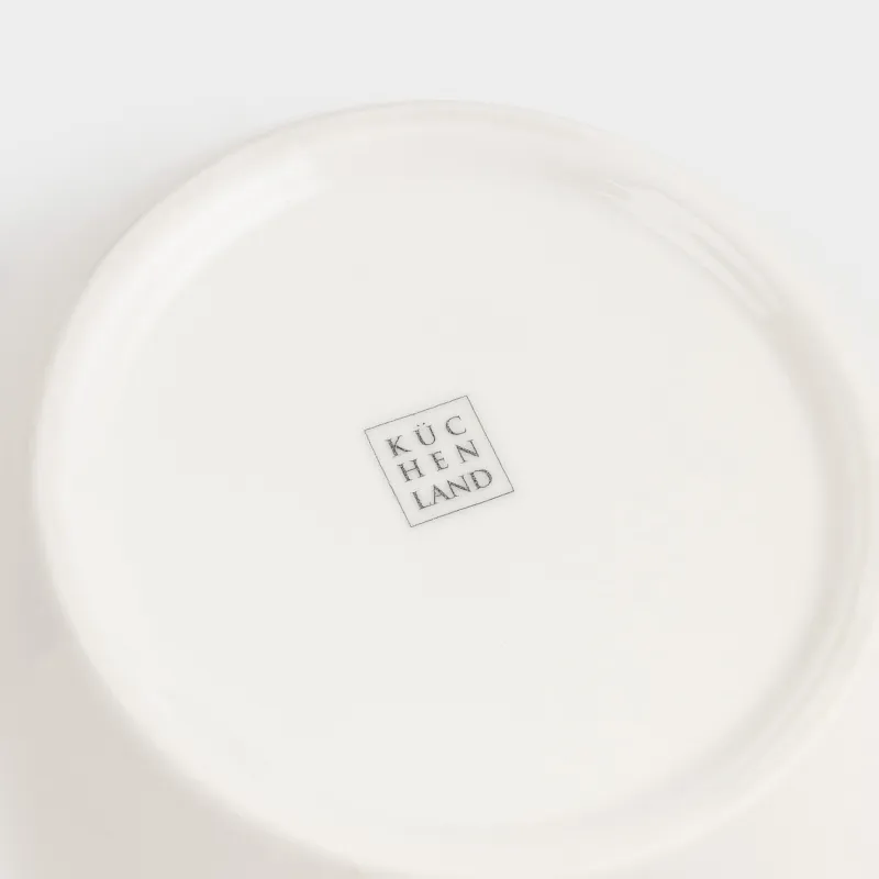 Children's soup plate, 14x6 cm, porcelain P, white-gray, kitten, Friend, image-4