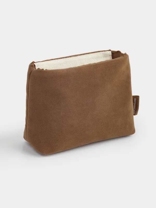 Cosmetic bag, 18x10 cm, polyurethane, sand, Krast, image-2