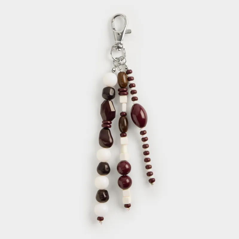 Keychain, 16 cm, acrylic / metal, brown-milk, Mineral