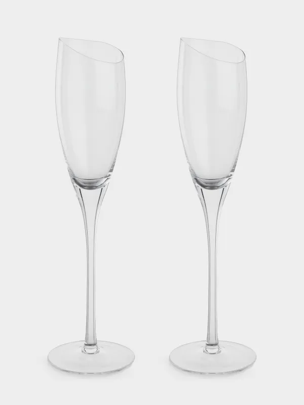 Drinking glass, 150 ml, 2 pcs, crystal glass, Charm L wavy, image-0