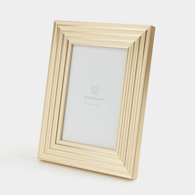 Photo frame, 16х21 cm, plastic / glass, gold, Gallery, image-1