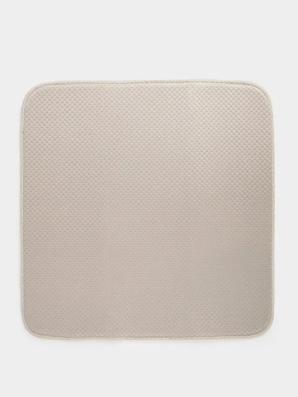 Dish drying mat, 44x44 cm, microfiber, grey-beige, Clean, image-1