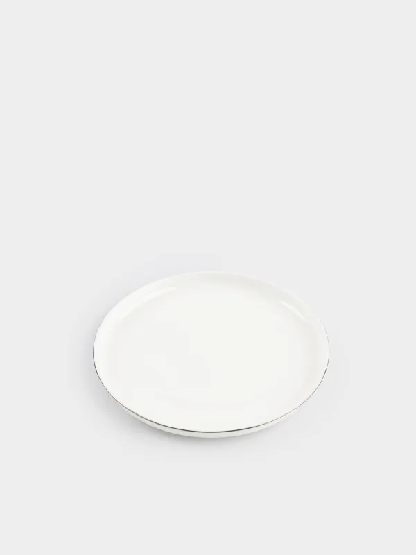 Dessert plate, 20 cm, 2 pcs, porcelain F, white, Ideal silver, image-2