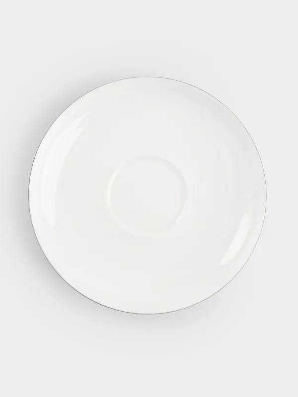 Tea pair, 6 person, 12 items, 250 ml, porcelain F, white, Ideal silver, image-3