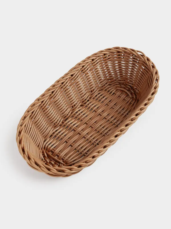 Bread basket, 29x17 cm, rattan, oval, brown, Twig, image-2