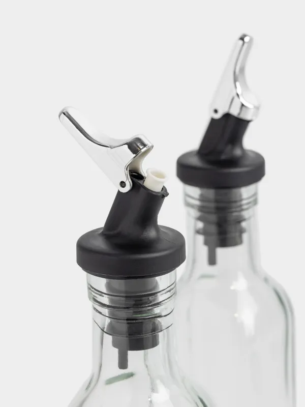 Oil and vinegar set, 150 ml, 2 pcs, on a stand, glass / metal, Comfort, image-4