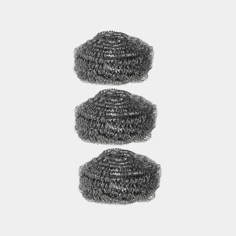 Cleaning sponge, 7 cm, 3 pcs, metal, silver, Clean