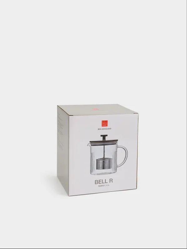 Teapot, 1 l, glass B / steel, Bell R, image-6