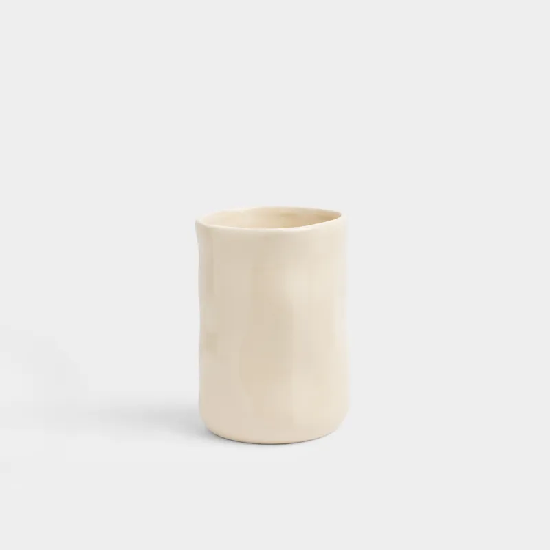 Bathroom tumbler, 11 cm, porcelain tile, milky, Kaolin