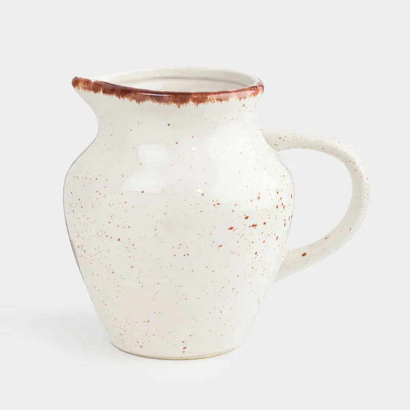 Jug, 1.4 l, ceramic, beige, Speckled, Speckled