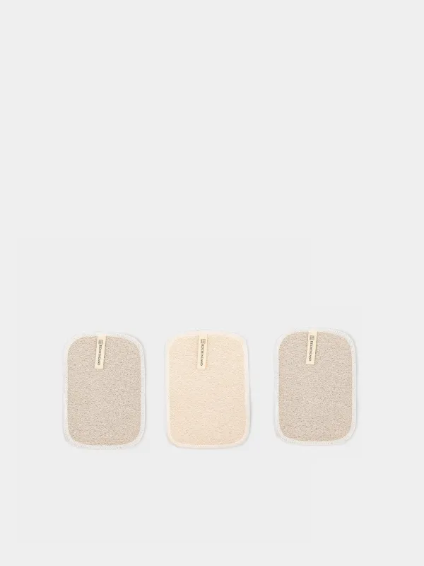 Dishcloth, 15x10 cm, 3 pcs, natural fiber, beige, Clean, image-0