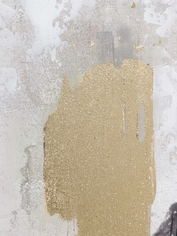 Framed painting, 62x92 cm, canvas, grey-black, Strokes, Abstract, image-3